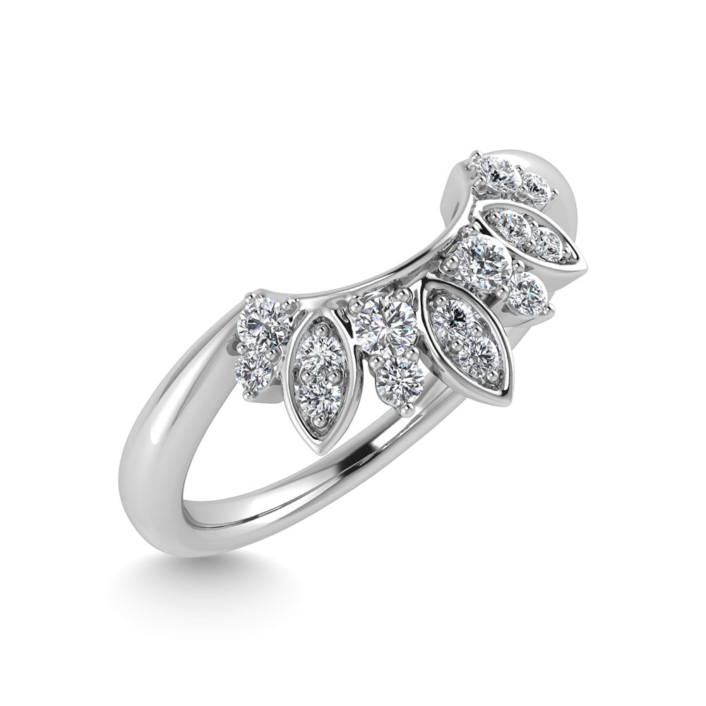 Diamond 1/8 Ct.Tw. Curve Band in 14K White Gold