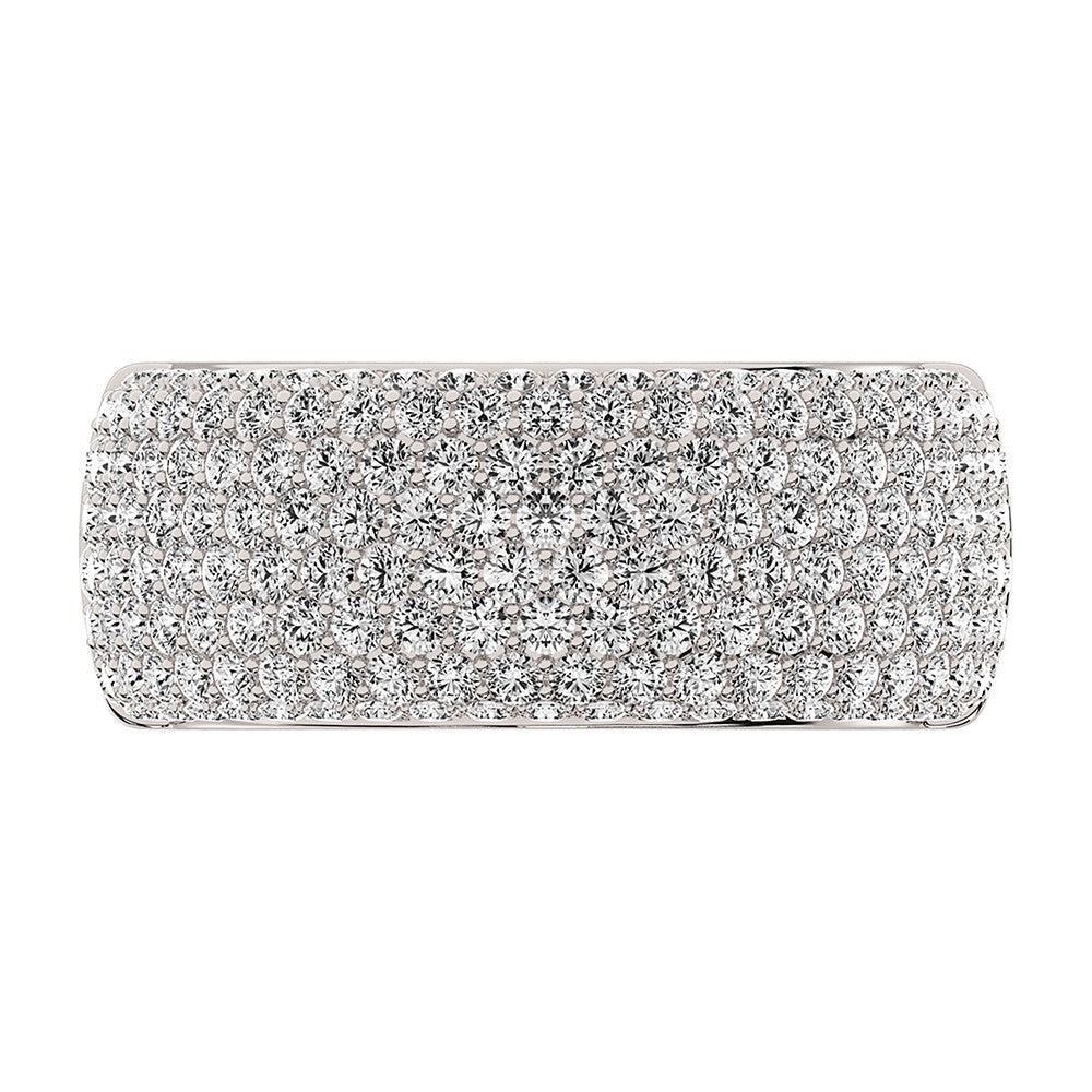 14K White Gold 1/2 Ct.Tw. Diamond Pave Set Men?s Band