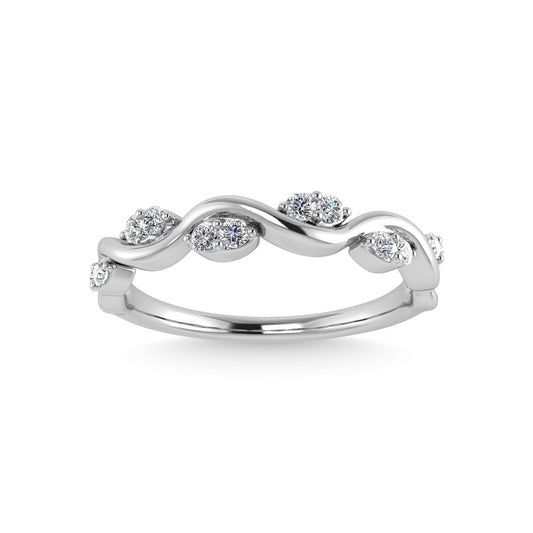 Diamond 1/6 Ct.Tw. Stack Band in 14K White Gold