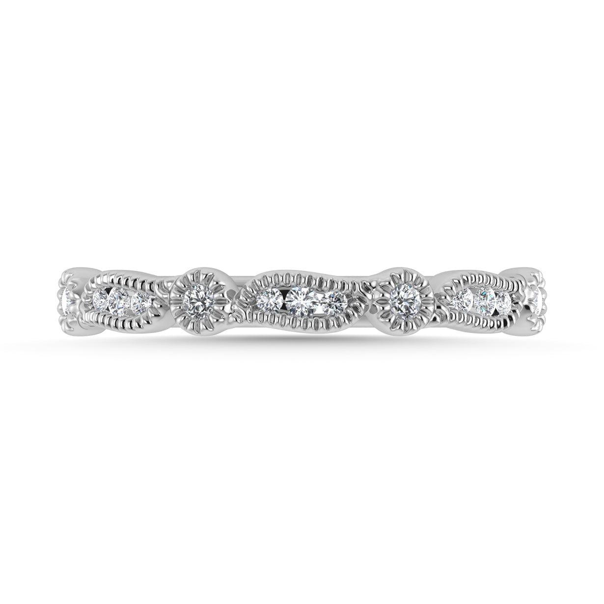 Diamond 1/6 Ct.Tw. Stackable Band in 14K White Gold