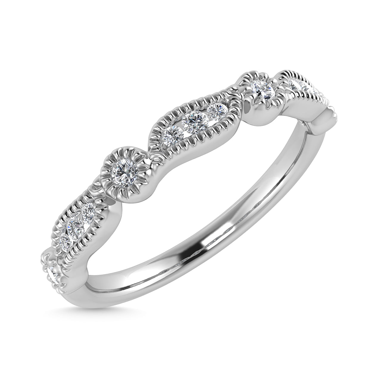 Diamond 1/6 Ct.Tw. Stackable Band in 14K White Gold