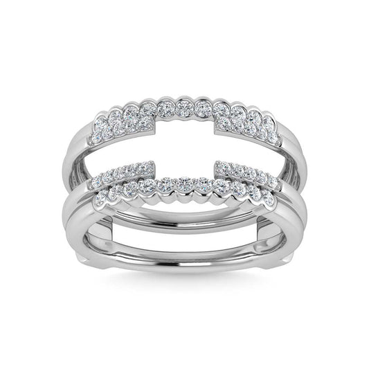14K White Gold Diamond 1/3 Ct.Tw. Guard Ring