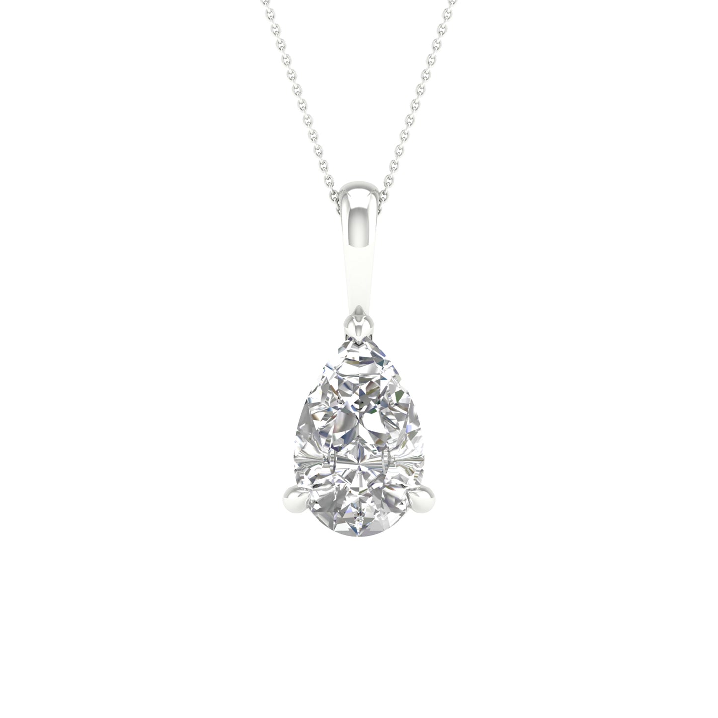 14K 2.00CT Certified Lab Grown Diamond Pendant ( IGI Certified )