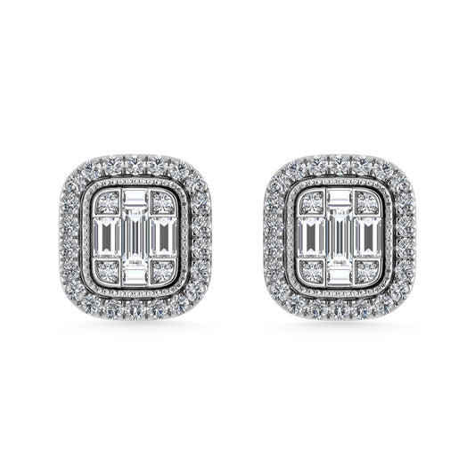 Diamond 3/8 Ct.Tw. Fashion Earrings in 10K White Gold
