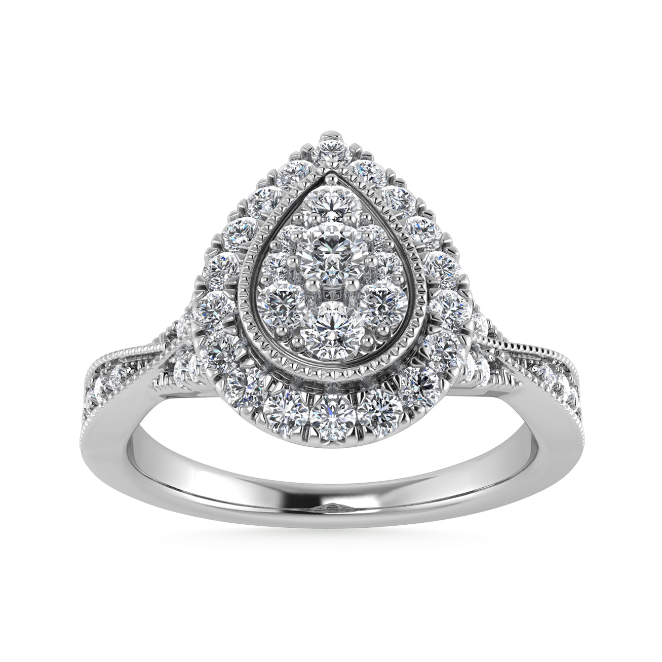 Diamond 1/2 Ct.Tw. Engagement Ring in 10K White Gold