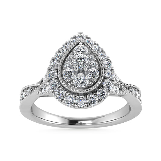 Diamond 1/2 Ct.Tw. Engagement Ring in 10K White Gold