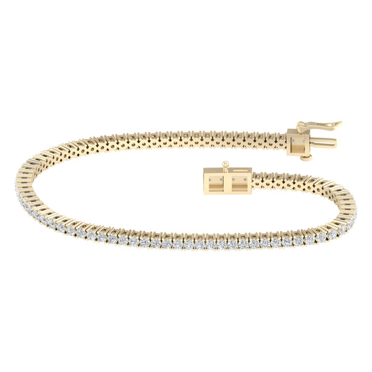 14K 3.00CT Certified Lab Grown Diamond Bracelet ( IGI Certified )