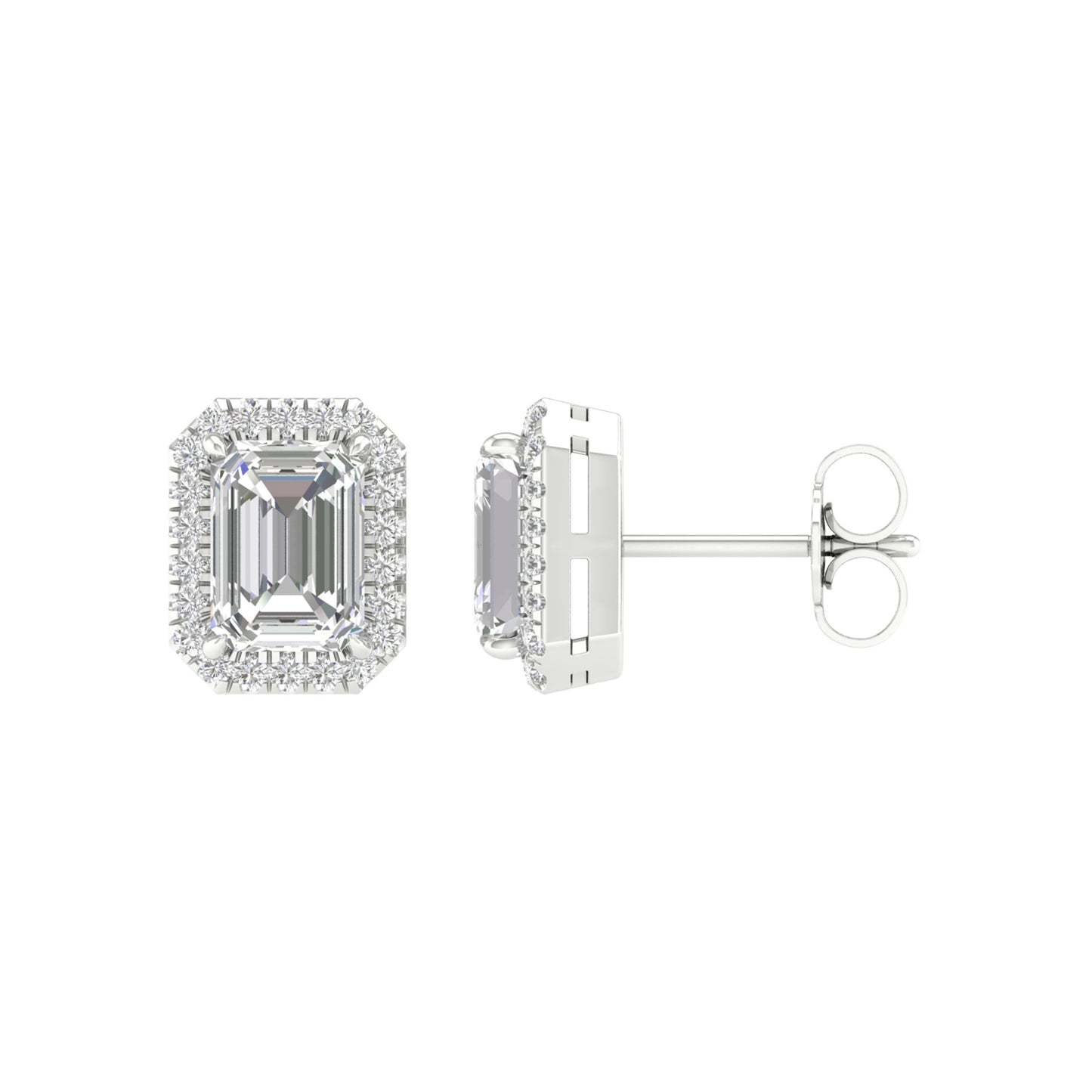14K 2.25C TCertified Lab Grown Diamond Earrings ( IGI Certified )