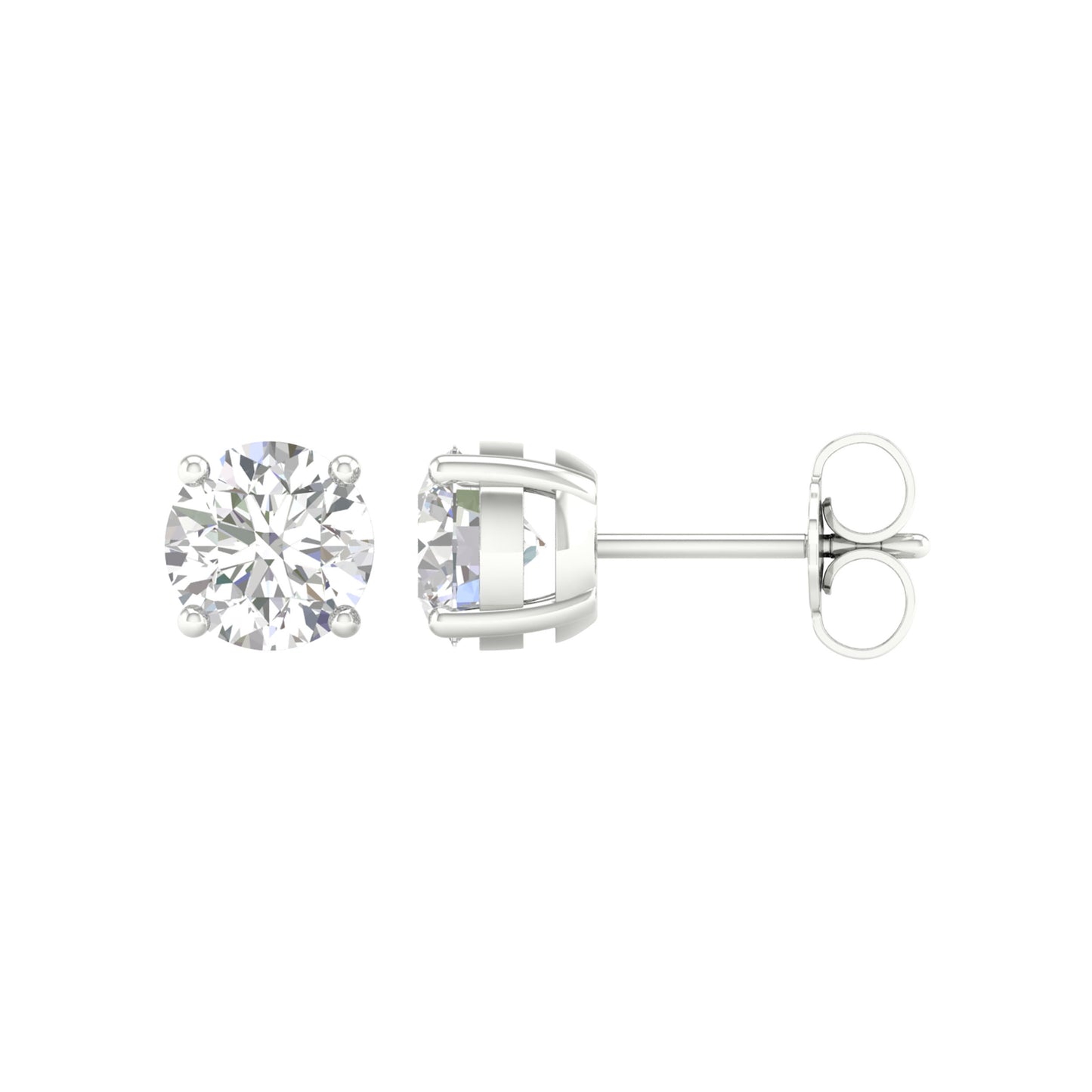 14K 2.00CT Certified Lab Grown Diamond Earrings ( IGI Certified )