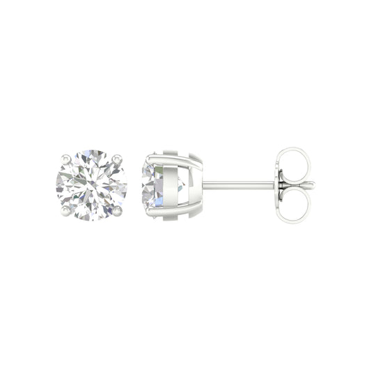 14K 2.00CT Certified Lab Grown Diamond Earrings ( IGI Certified )