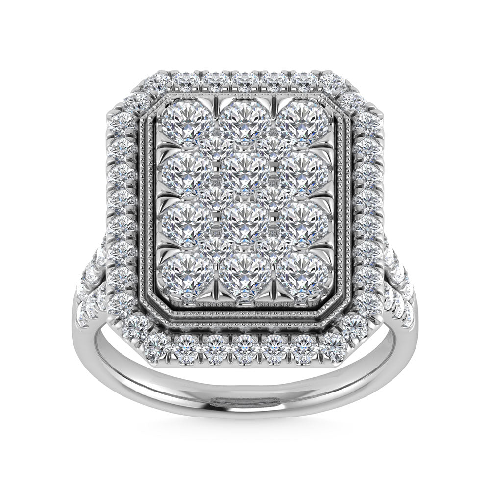 14K White Gold Diamond 2 3/4 Ct.Tw. Engagement Ring