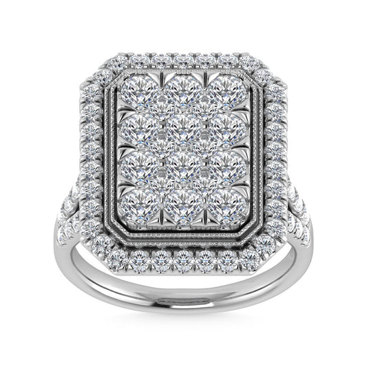 14K White Gold Diamond 2 3/4 Ct.Tw. Engagement Ring