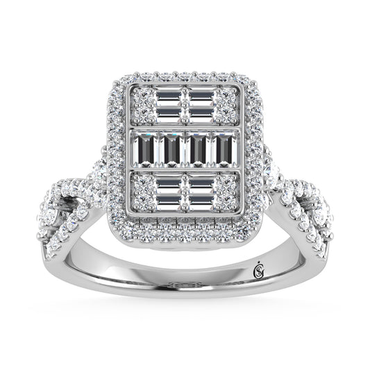 14K White Gold Diamond 1 1/4.Ct. Tw. Engagement Ring