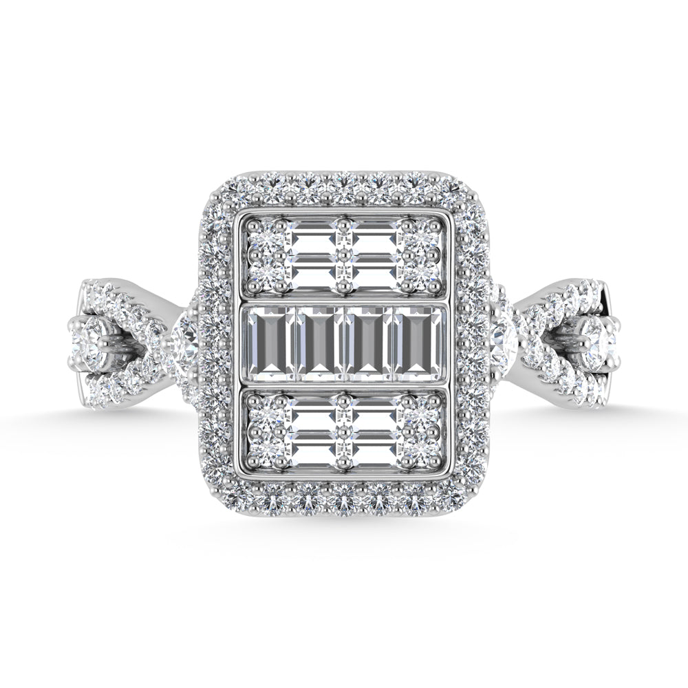 14K White Gold Diamond 1 1/4.Ct. Tw. Engagement Ring