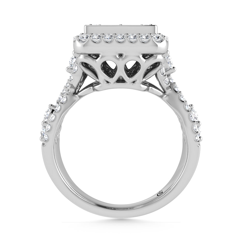 14K White Gold Diamond 1 1/4.Ct. Tw. Engagement Ring