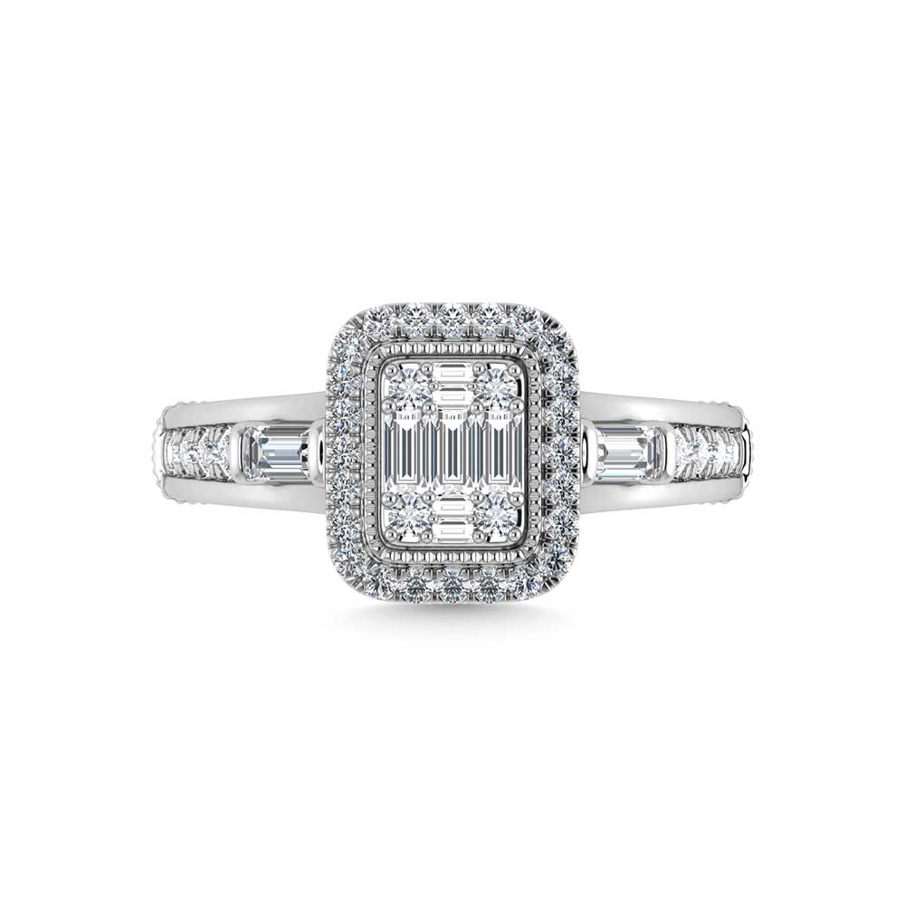 14K White Gold Diamond 5/8 Ct.Tw. Engagement Ring