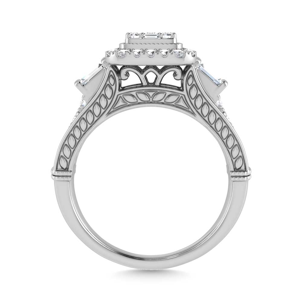 14K White Gold Diamond 5/8 Ct.Tw. Engagement Ring
