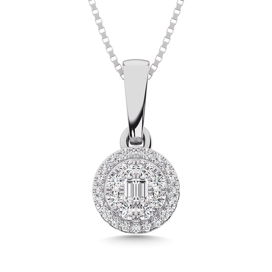 14K White Gold Diamond 1/6 Ct.Tw. Fashion Pendant
