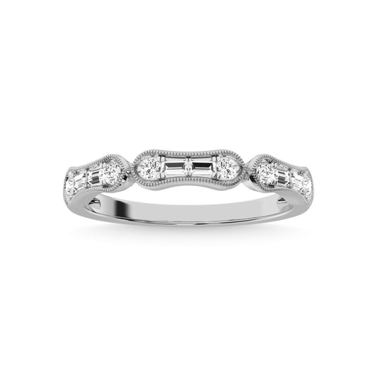 14K White Gold Diamond 1/4 Ct.Tw. Anniversary Ring