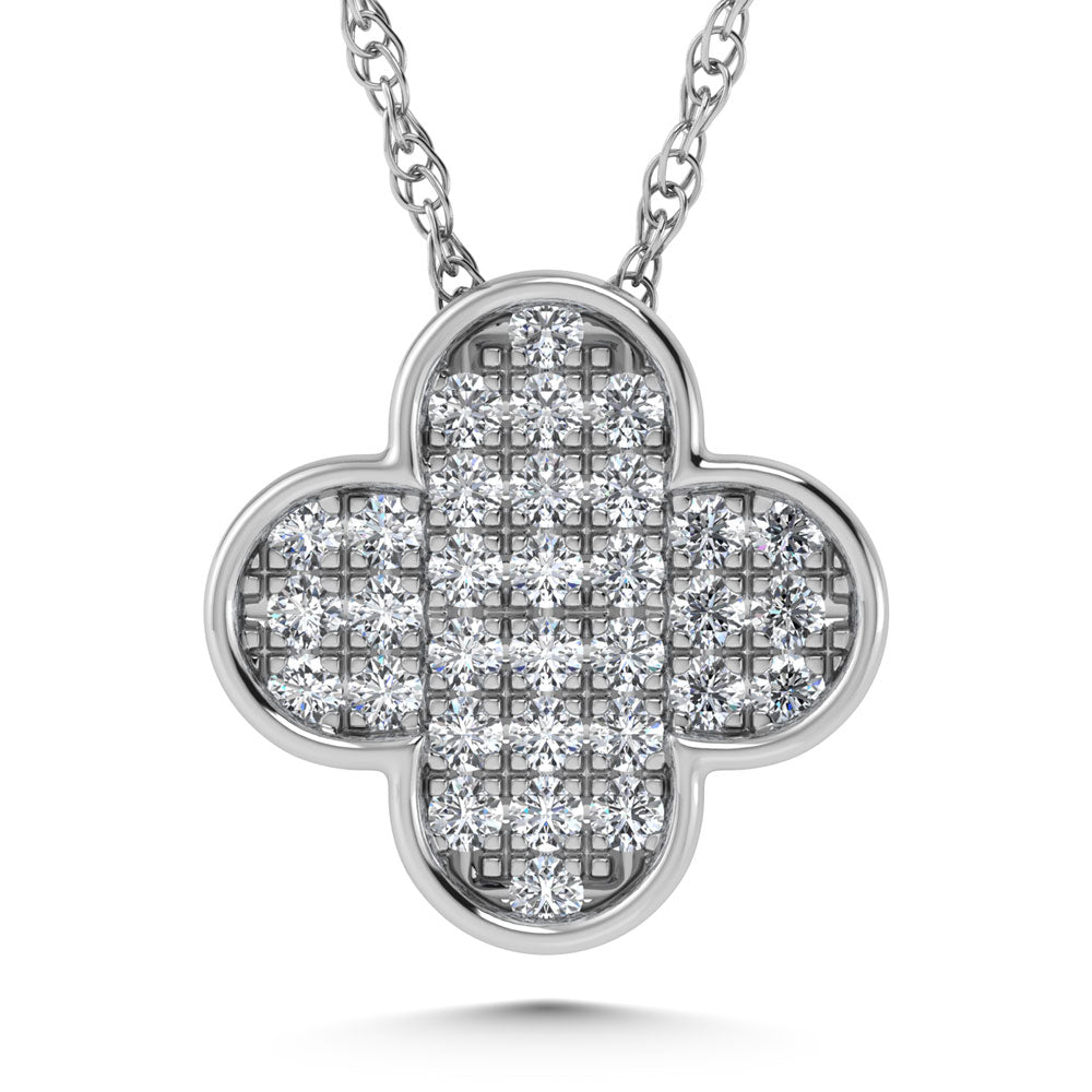 14K White Gold Diamond 1/20.Ct. Tw. Fashion Pendant