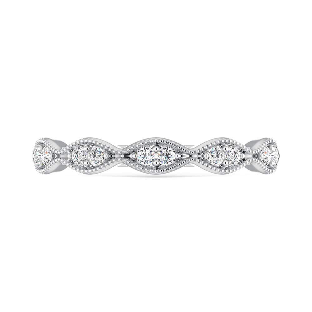 14K White Gold Diamond 1/6 Ct. Tw. Stackable Band