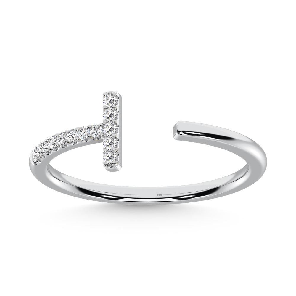 14K White Gold  Diamond 1/10 Ct.Tw. Fashion Ring