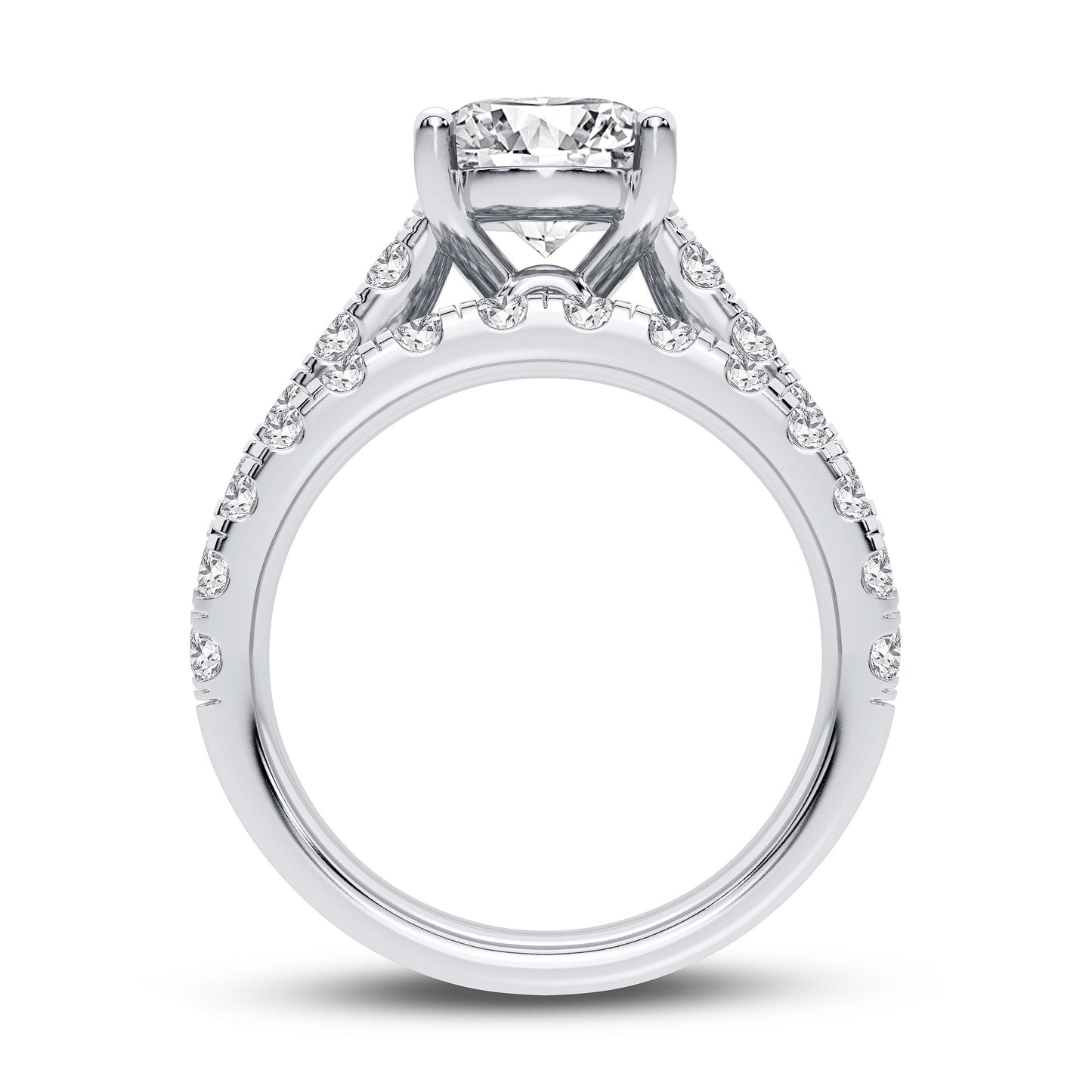 14K 5.00CT Certified Lab Grown Diamond Bridal Set