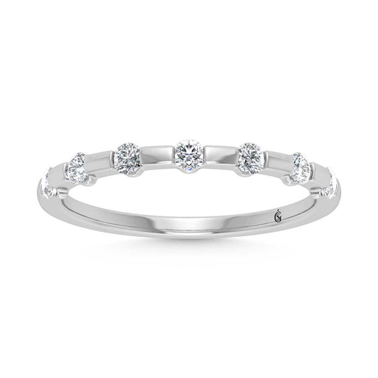 14K White Gold Diamond 1/4 Ct.Tw. Stackable Band