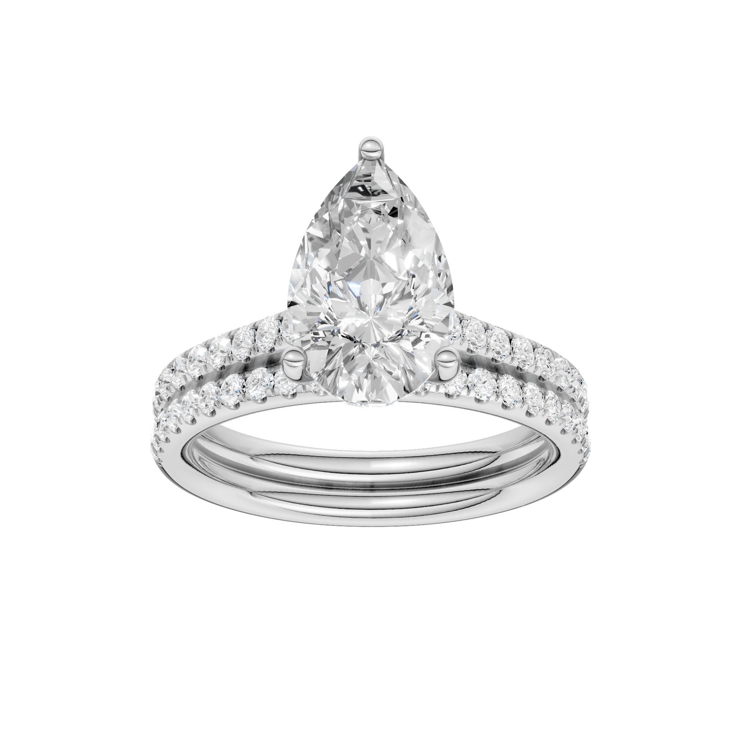 14K 2.50ct Lab Grown Diamond Bridal Set