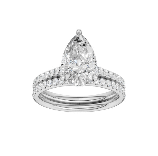 14K 2.50ct Lab Grown Diamond Bridal Set