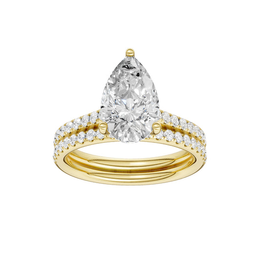 14K 2.50ct Lab Grown Diamond Bridal Set