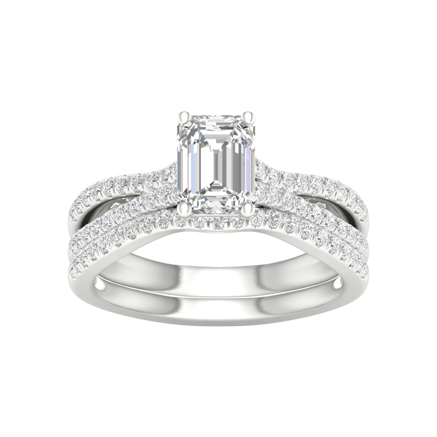 14K 1.40ct Lab Grown Diamond Bridal Set