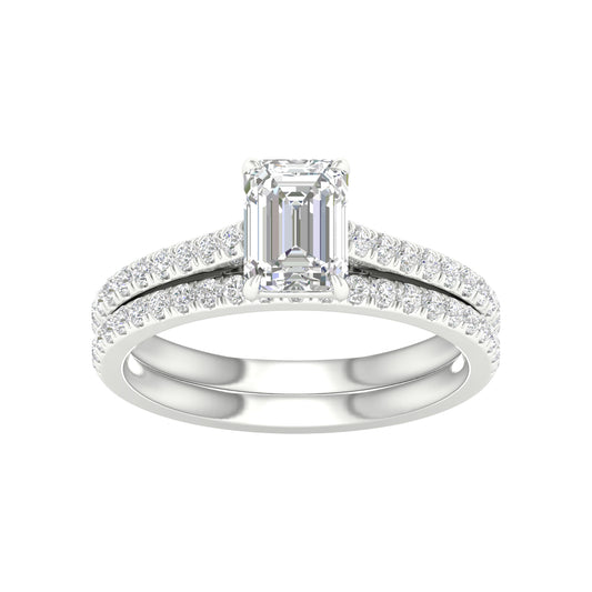 14K 1.50CT Certified Lab Grown Diamond Bridal Set