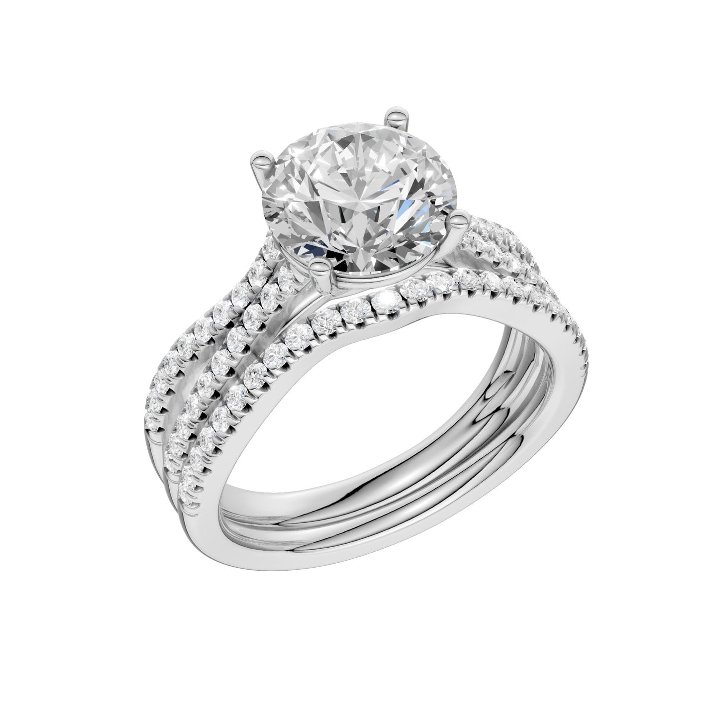 14K 2.40ct Lab Grown Diamond Bridal Set