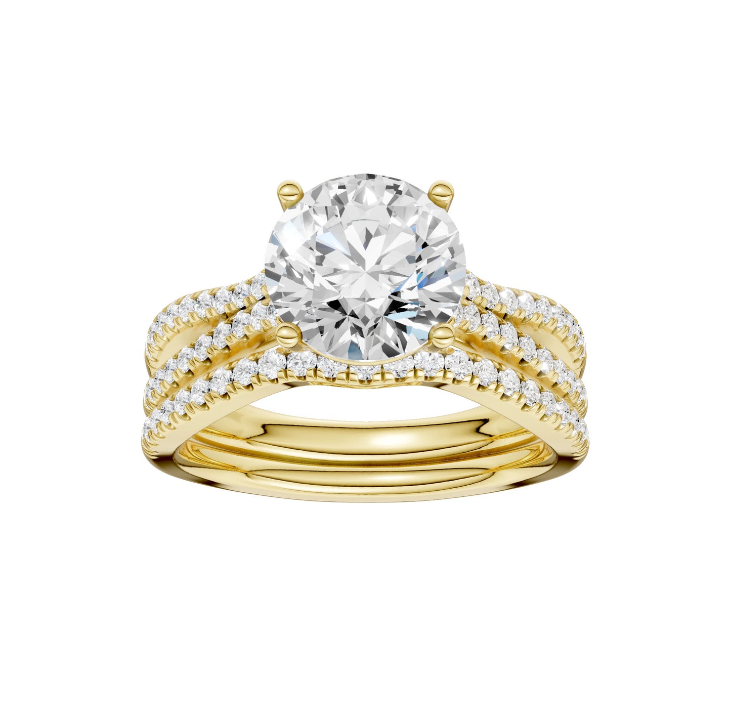 14K 2.40ct Lab Grown Diamond Bridal Set
