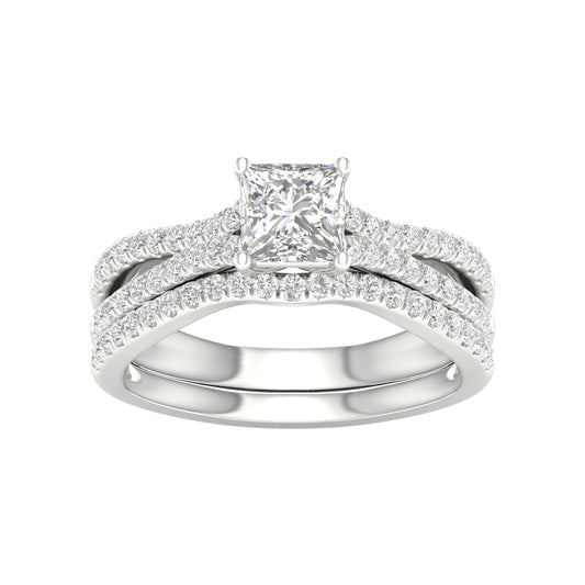 Certified Lab Grown 14K 1.40CT Diamond Bridal Set