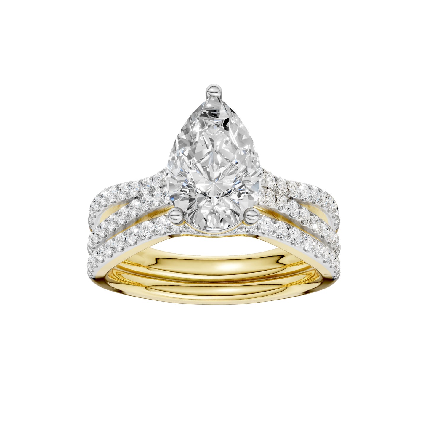 14K 2.40CT Lab Grown Diamond Bridal Set