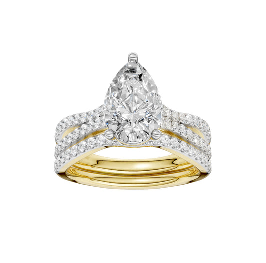 14K 2.40CT Lab Grown Diamond Bridal Set