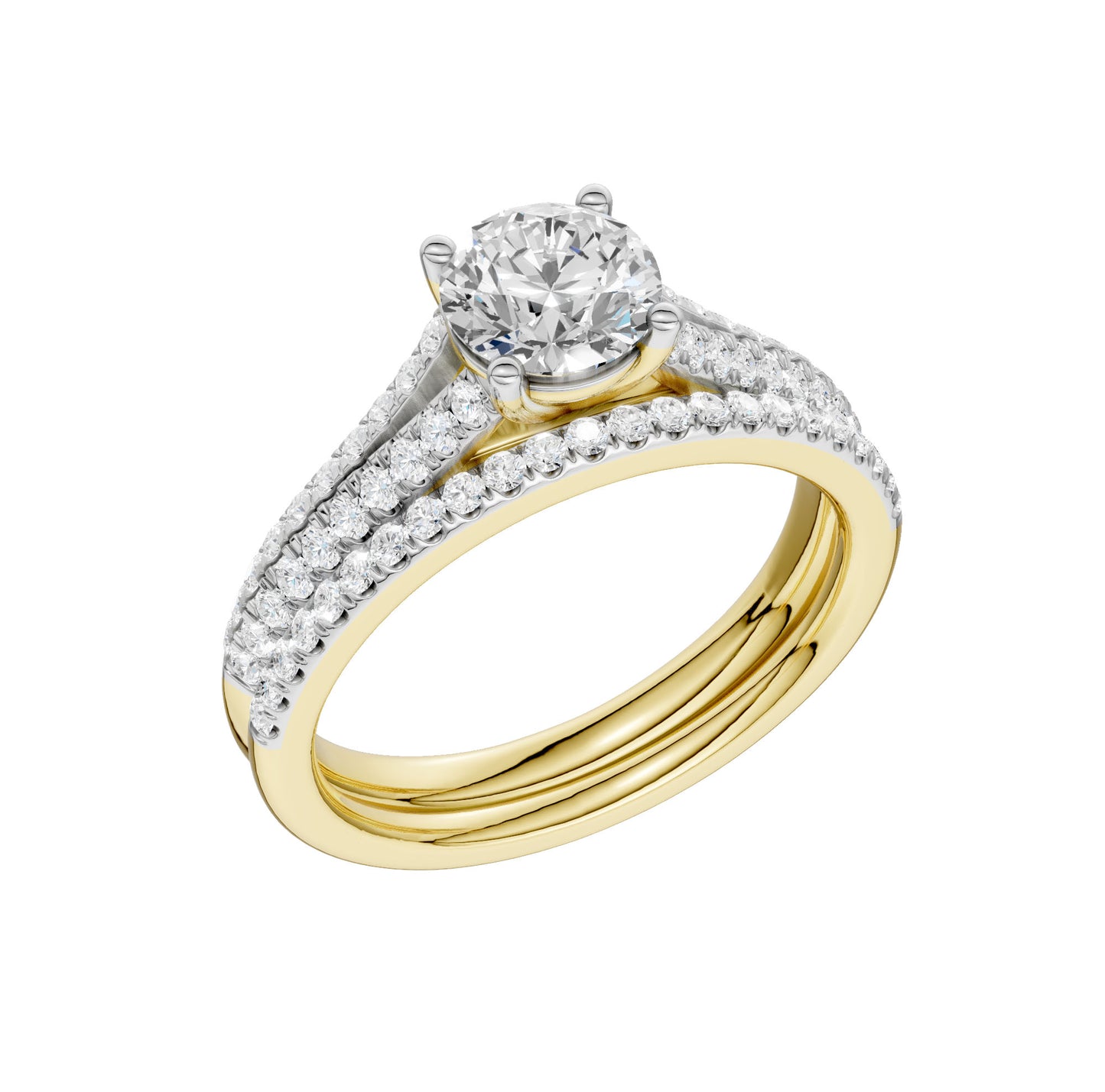 14K 1.40ct Lab Grown Diamond Bridal Set