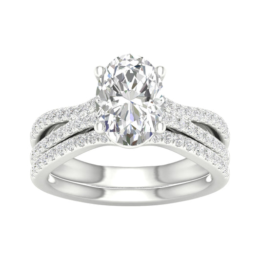 14K 1.40CT Lab Diamond Bridal Set