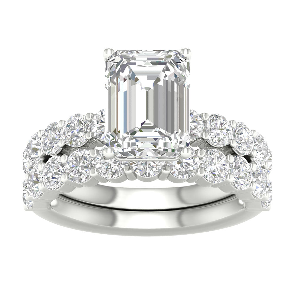 14K 6.00CT Certified Lab Grown Diamond Bridal Set