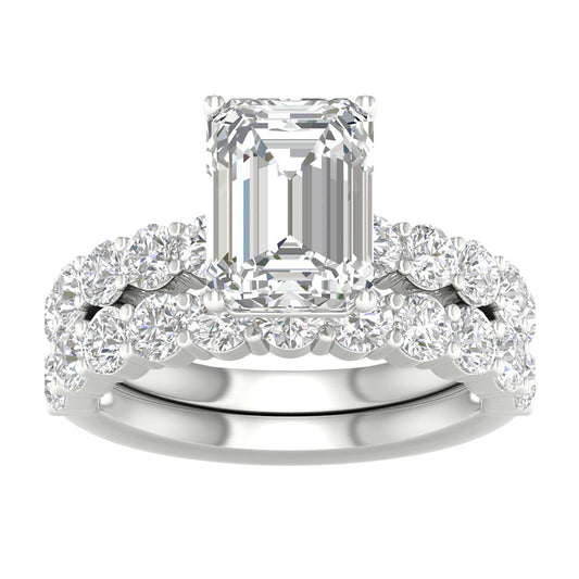 14K 6.00CT Certified Lab Grown Diamond Bridal Set