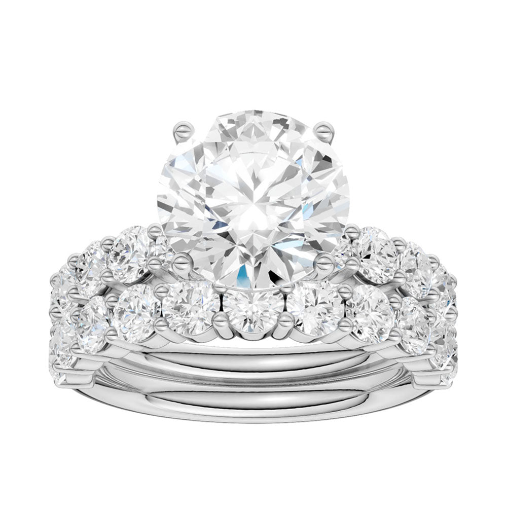14K 4.00CT Certified Lab Grown Diamond Bridal Set