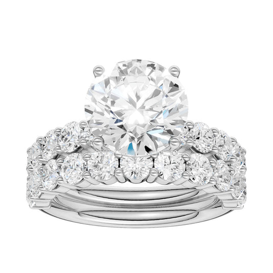 14K 4.00CT Certified Lab Grown Diamond Bridal Set