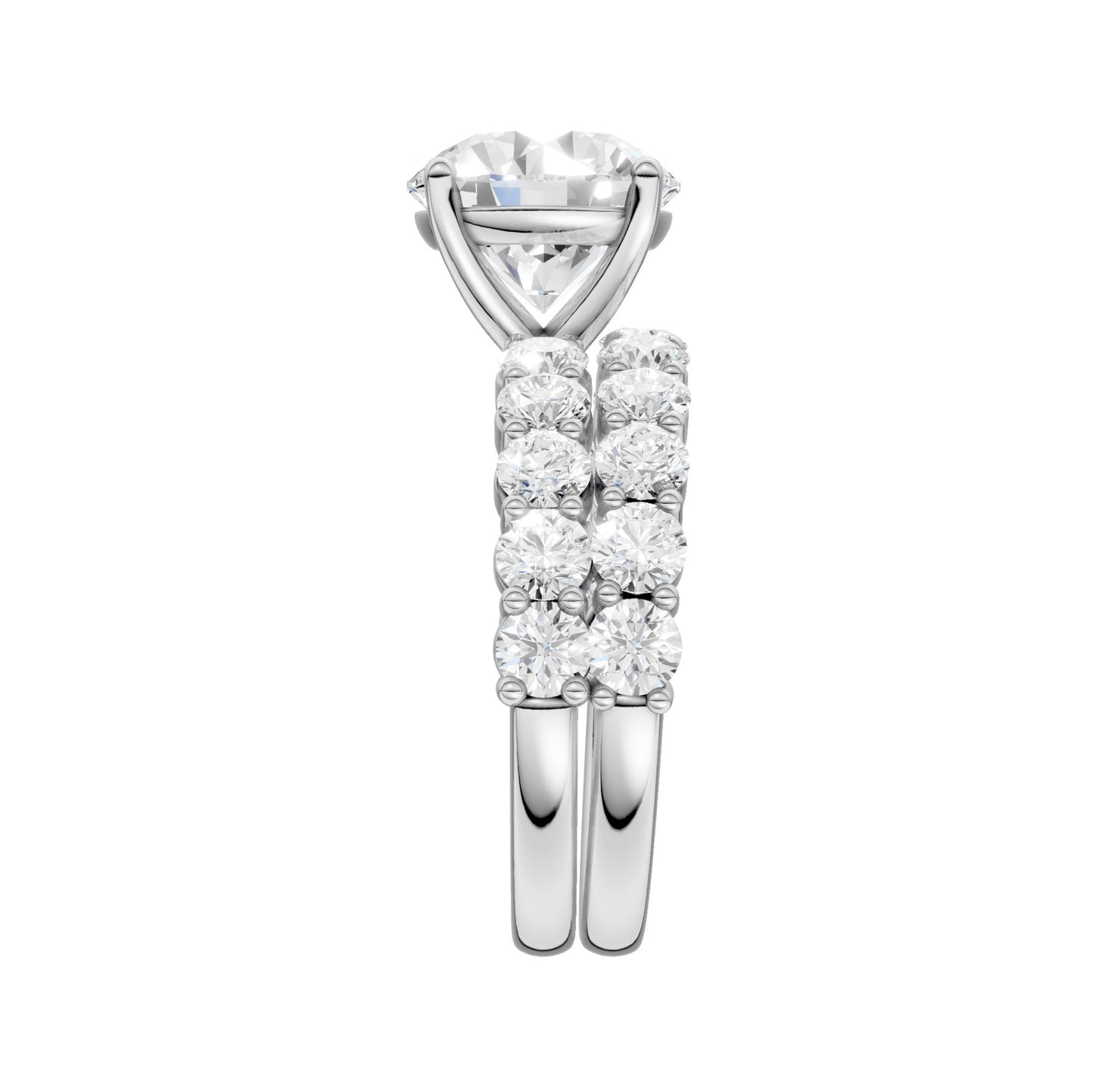 14K 4.00CT Certified Lab Grown Diamond Bridal Set