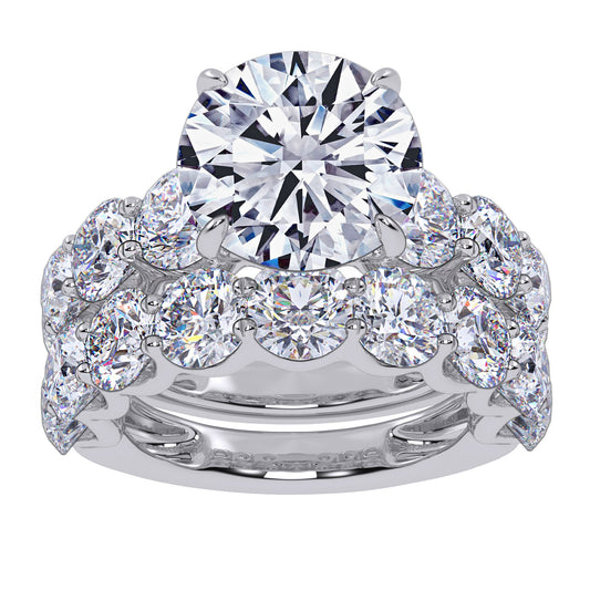 14K 10.00CT  Certified Lab Grown Diamond Bridal Set