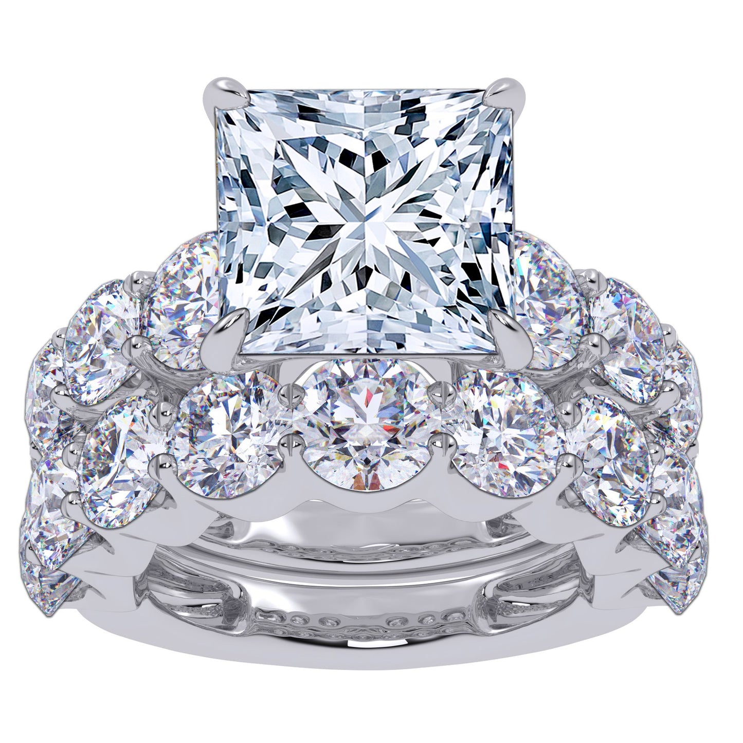 14K 10.00CT  Certified Lab Grown Diamond Bridal Set