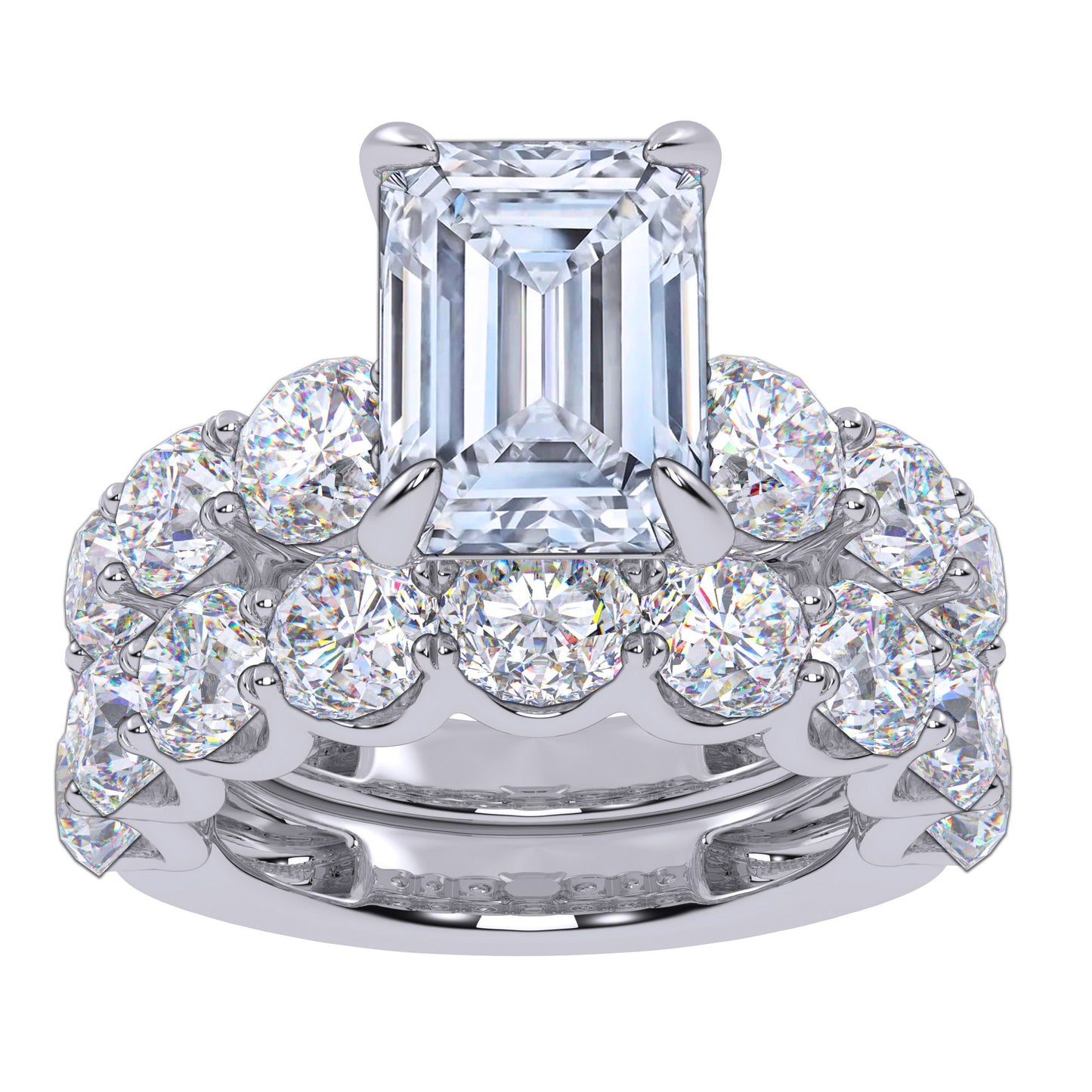 14K 10.00CT  Certified Lab Grown Diamond Bridal Set