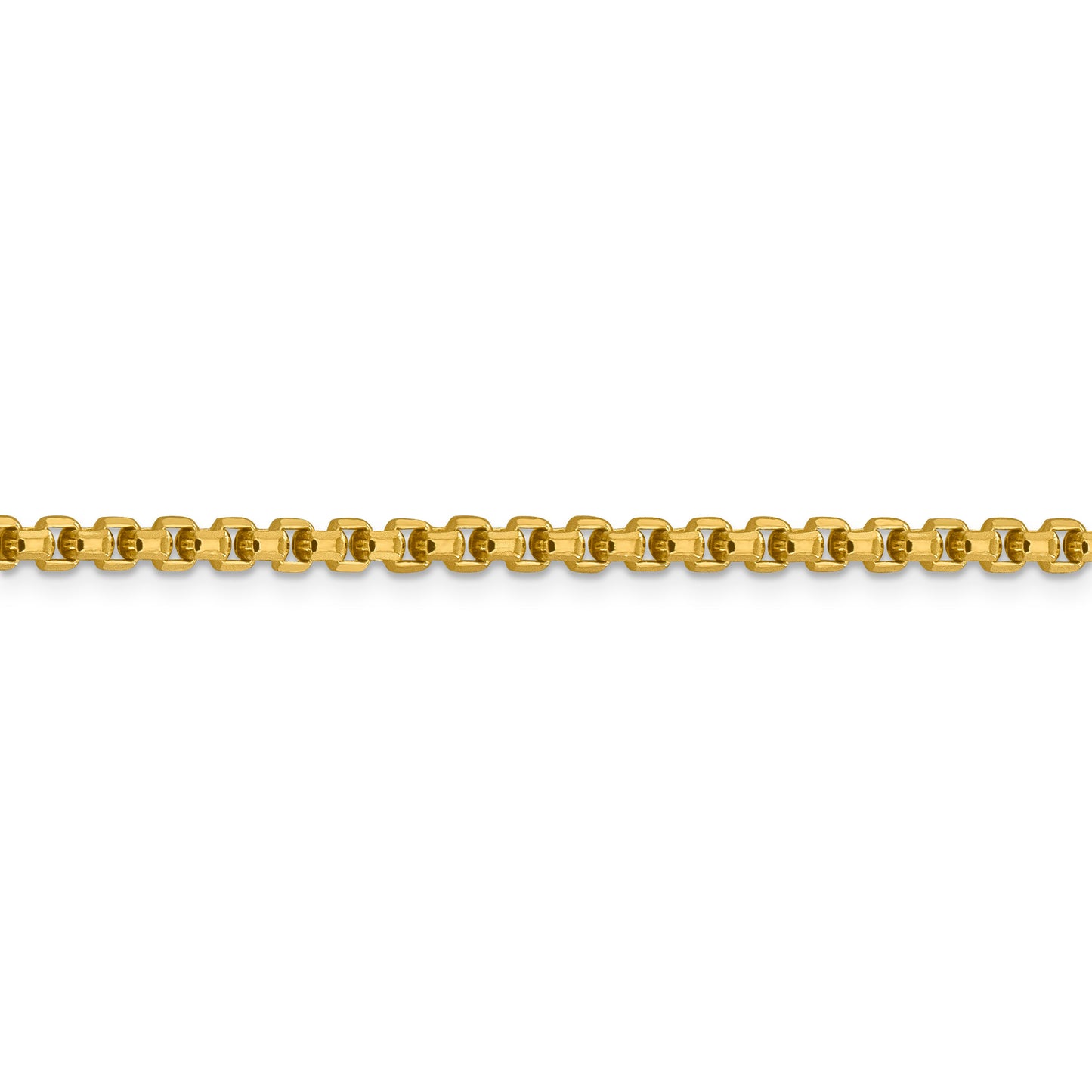 14k 3.6mm Semi-Solid Round Box Chain