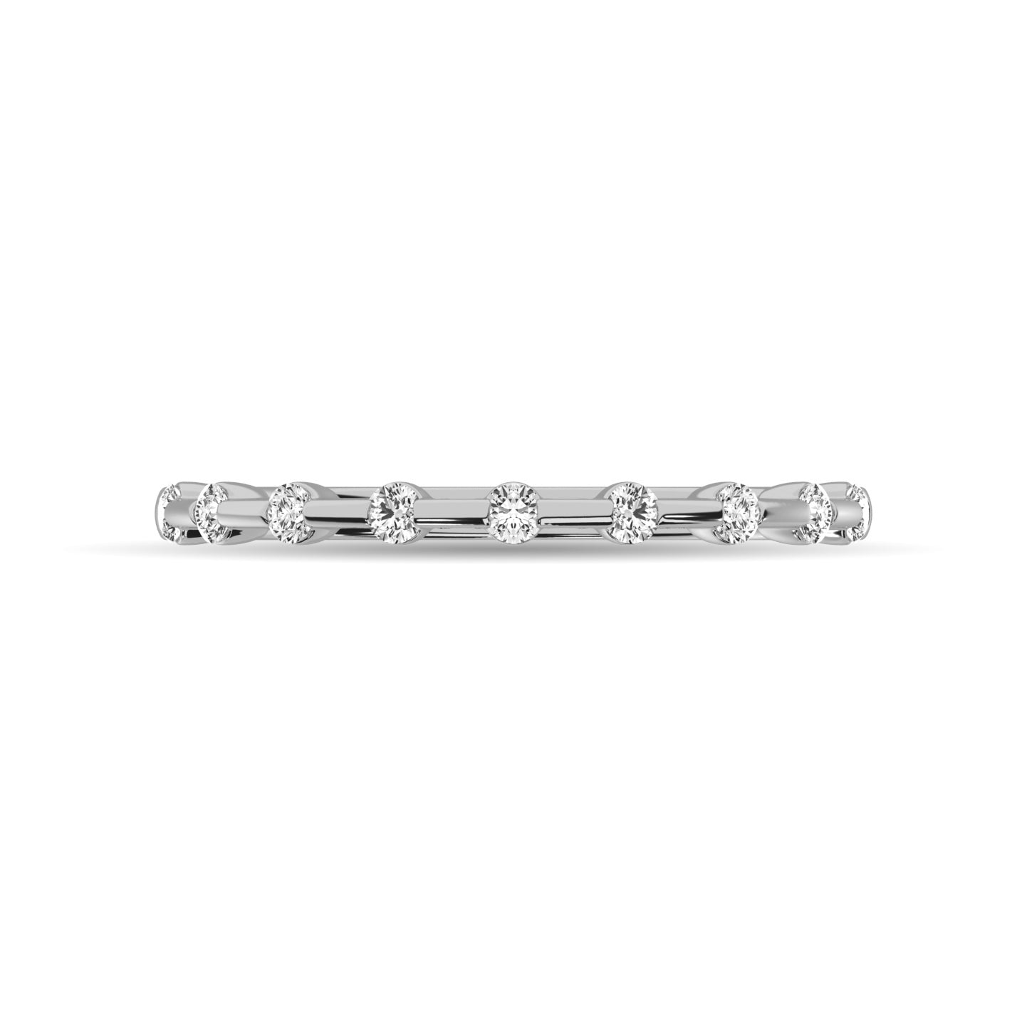 Diamond 1/4 Ct.Tw. Diamond Stackble Band in 14K White Gold